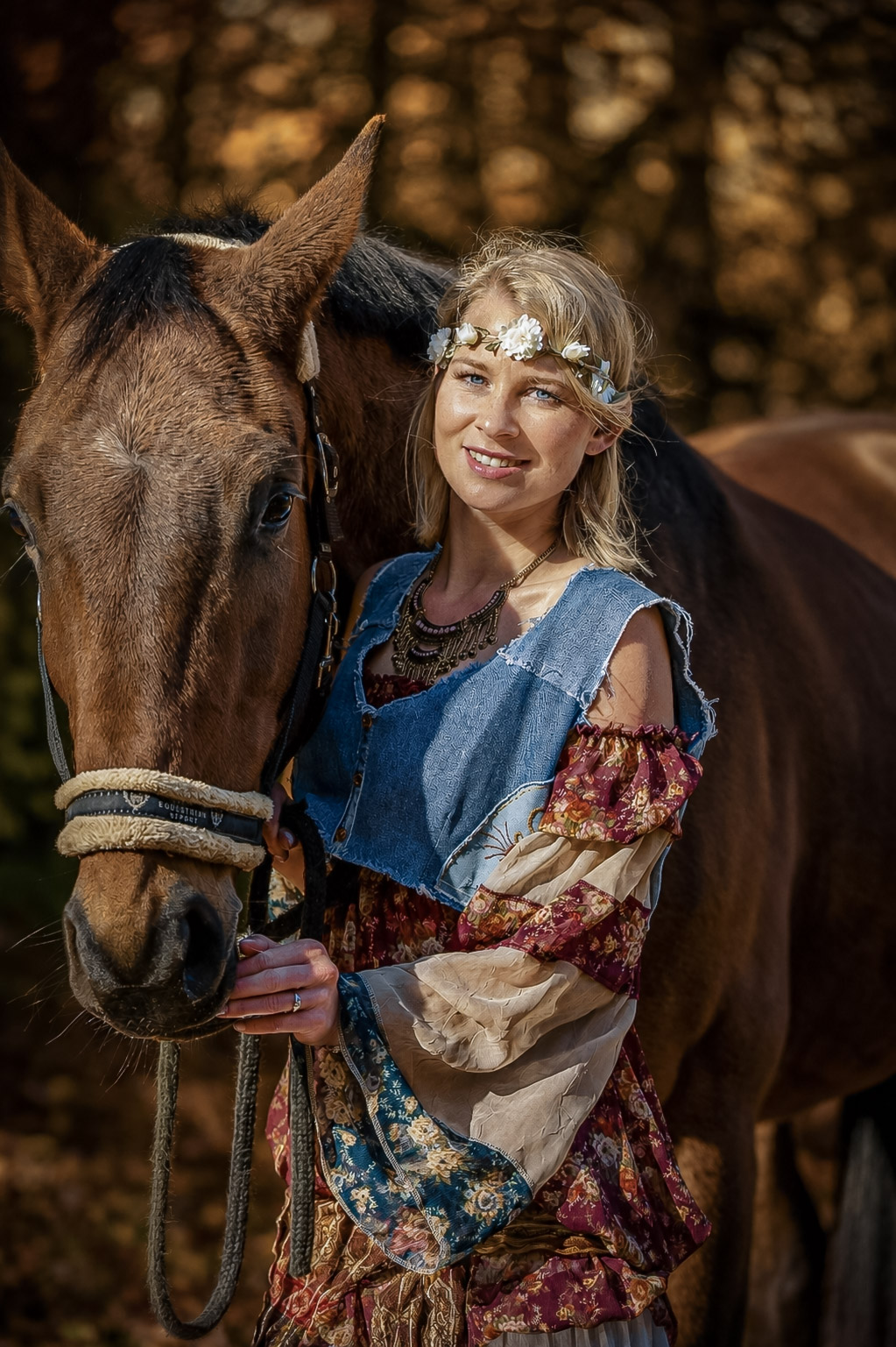 Portrait artistique avec un cheval